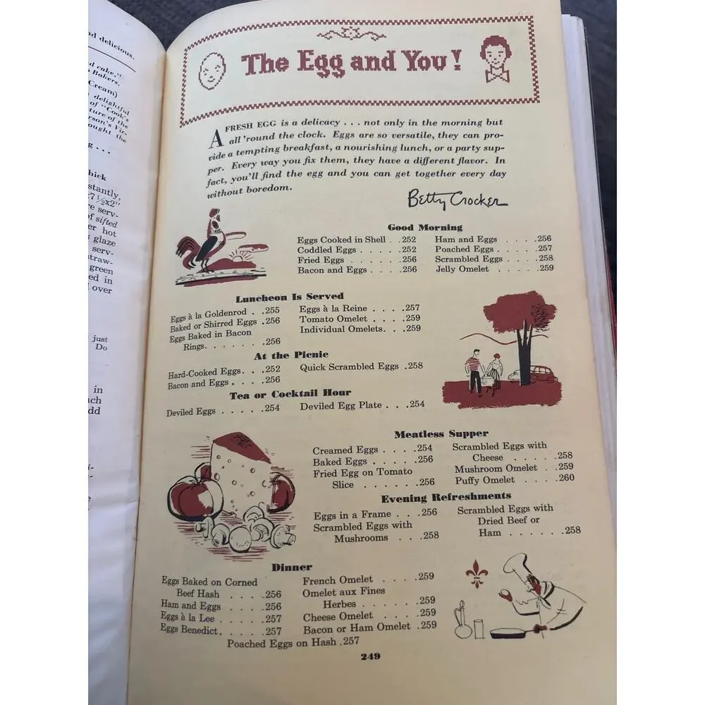 Betty Crocker’s Picture Cook Book 1950 First Edition Second Printing Red Recipes